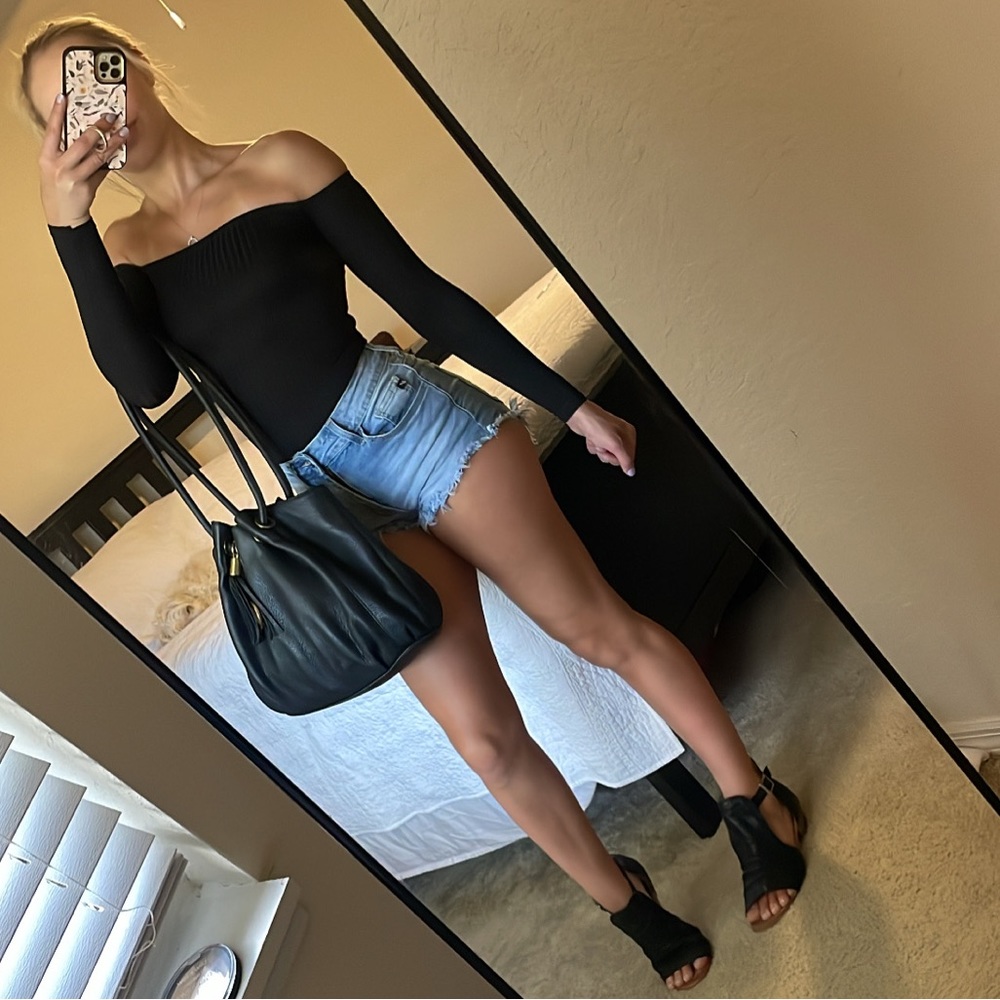 Black long sleeve I Saw It First body suit, size XS
